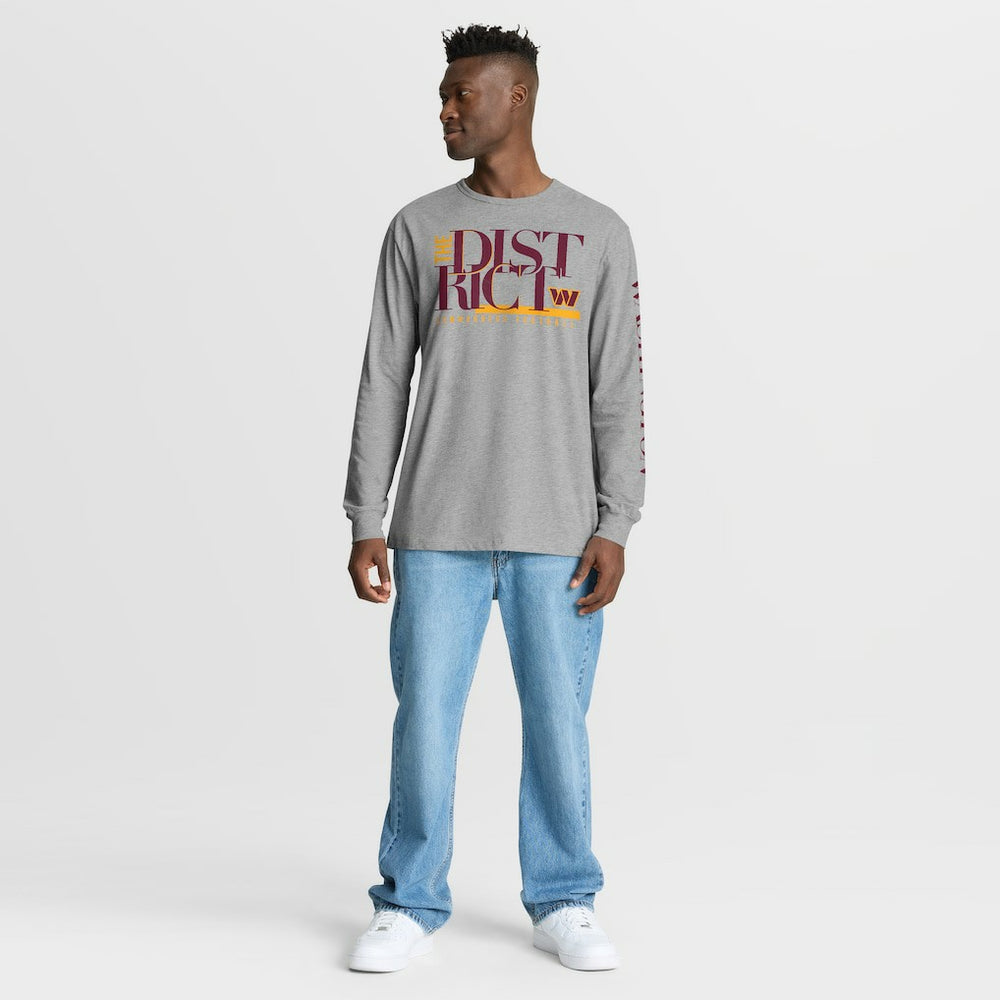 Washington Commanders Hometown Sweep Legacy Long Sleeve T-Shirt Heather Gray | Fanatics