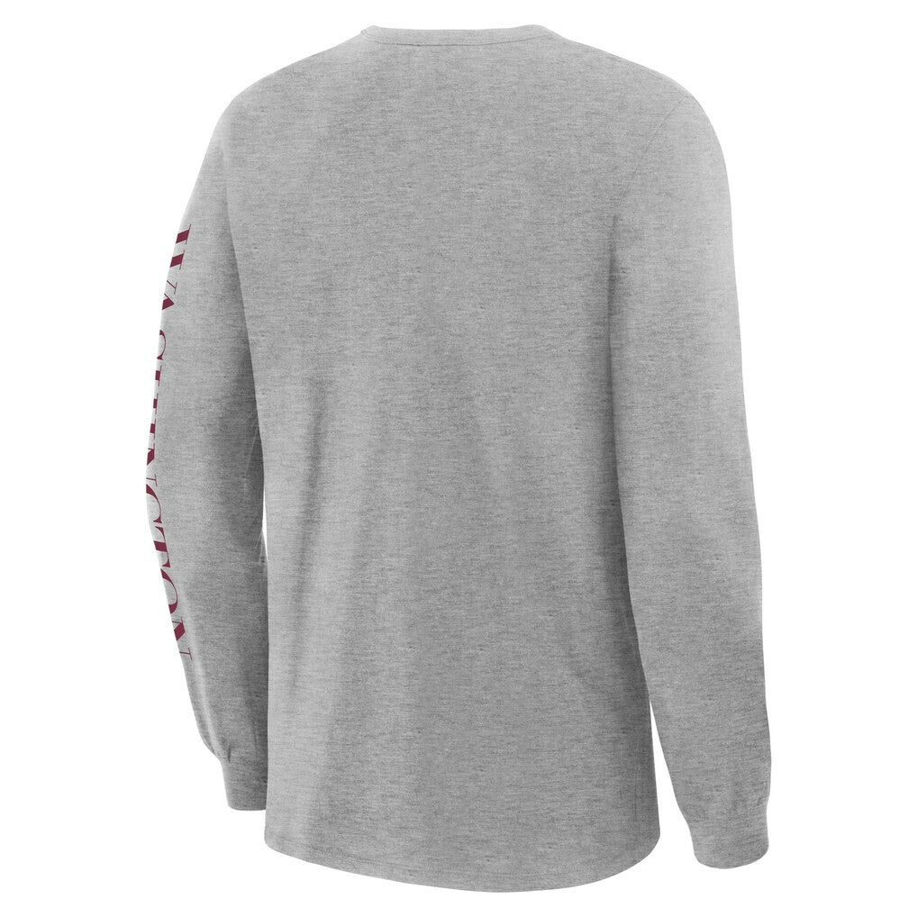 Washington Commanders Hometown Sweep Legacy Long Sleeve T-Shirt Heather Gray | Fanatics