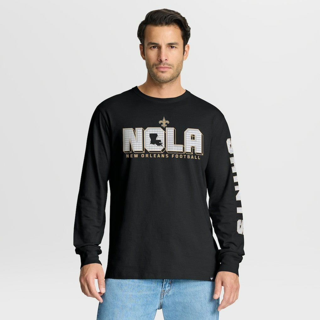 New Orleans Saints Hometown Sweep Legacy Long Sleeve T-Shirt Black | Fanatics
