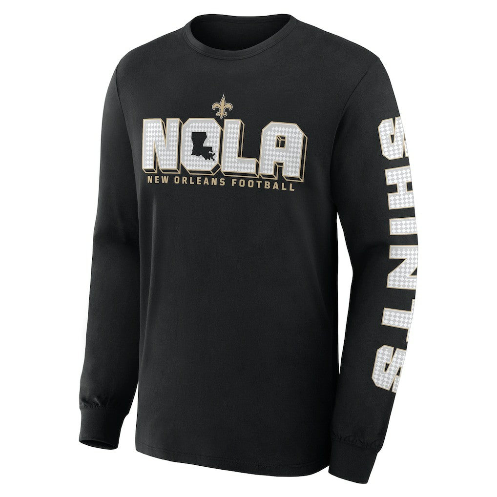New Orleans Saints Hometown Sweep Legacy Long Sleeve T-Shirt Black | Fanatics