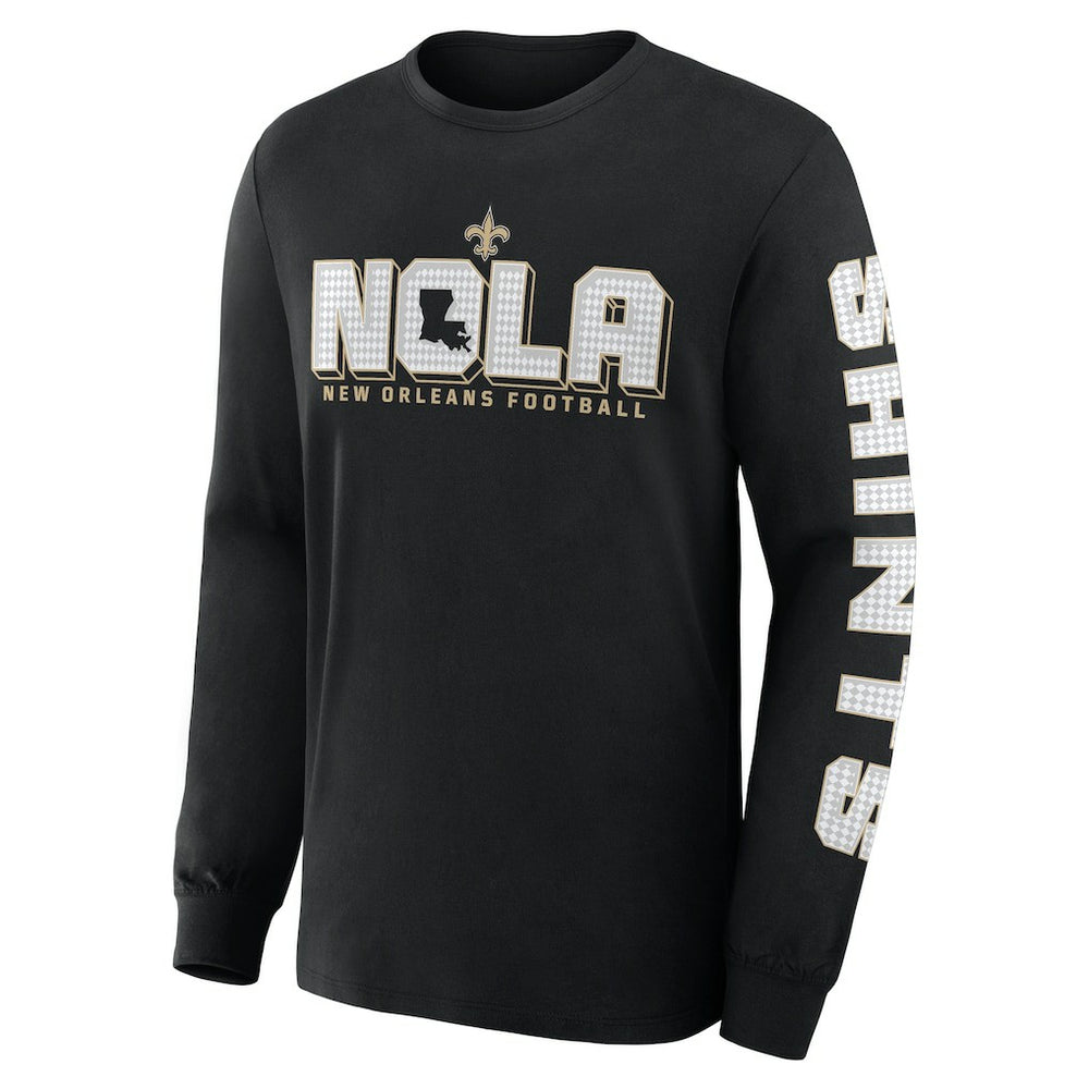 New Orleans Saints Hometown Sweep Legacy Long Sleeve T-Shirt Black | Fanatics