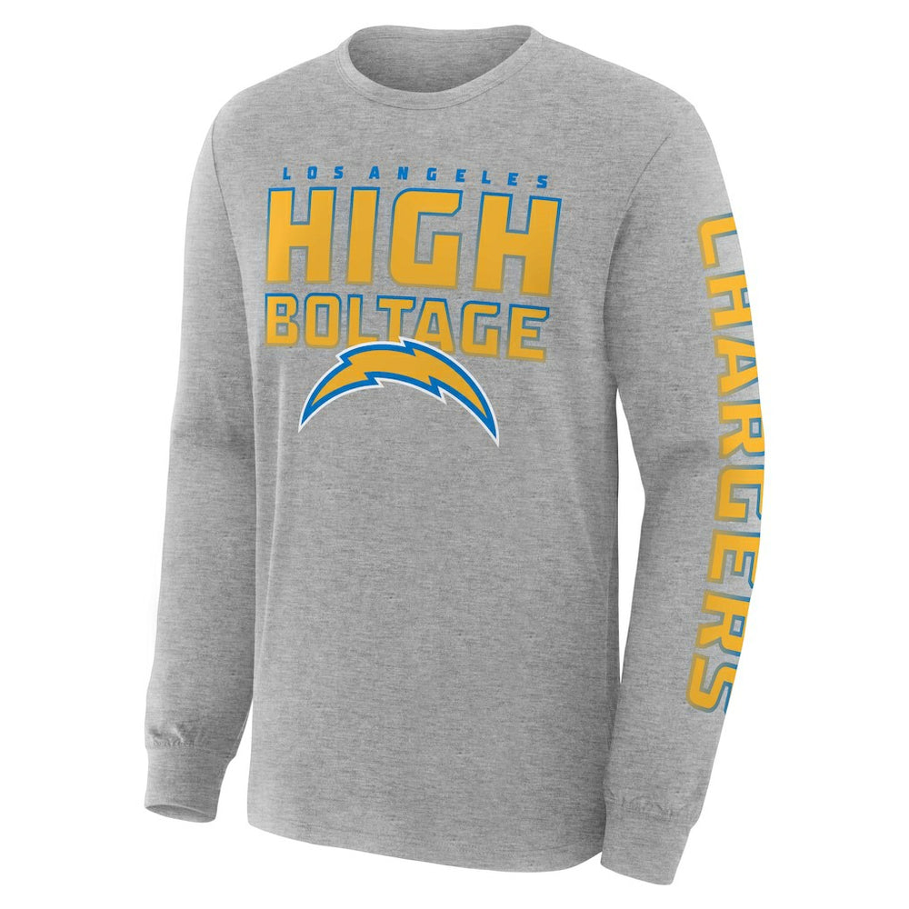 Los Angeles Chargers Hometown Sweep Legacy Long Sleeve T-Shirt Heather Gray | Fanatics