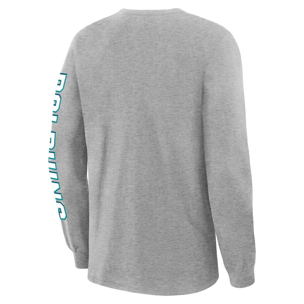 Miami Dolphins Hometown Sweep Legacy Long Sleeve T-Shirt Heather Gray | Fanatics