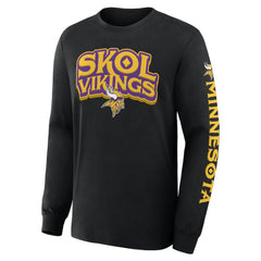 Minnesota Vikings Hometown Sweep Legacy Long Sleeve T-Shirt Black | Fanatics
