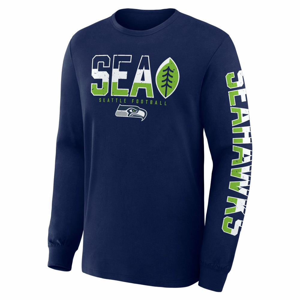 Seattle Seahawks Hometown Sweep Legacy Long Sleeve T-Shirt College Navy | Fanatics