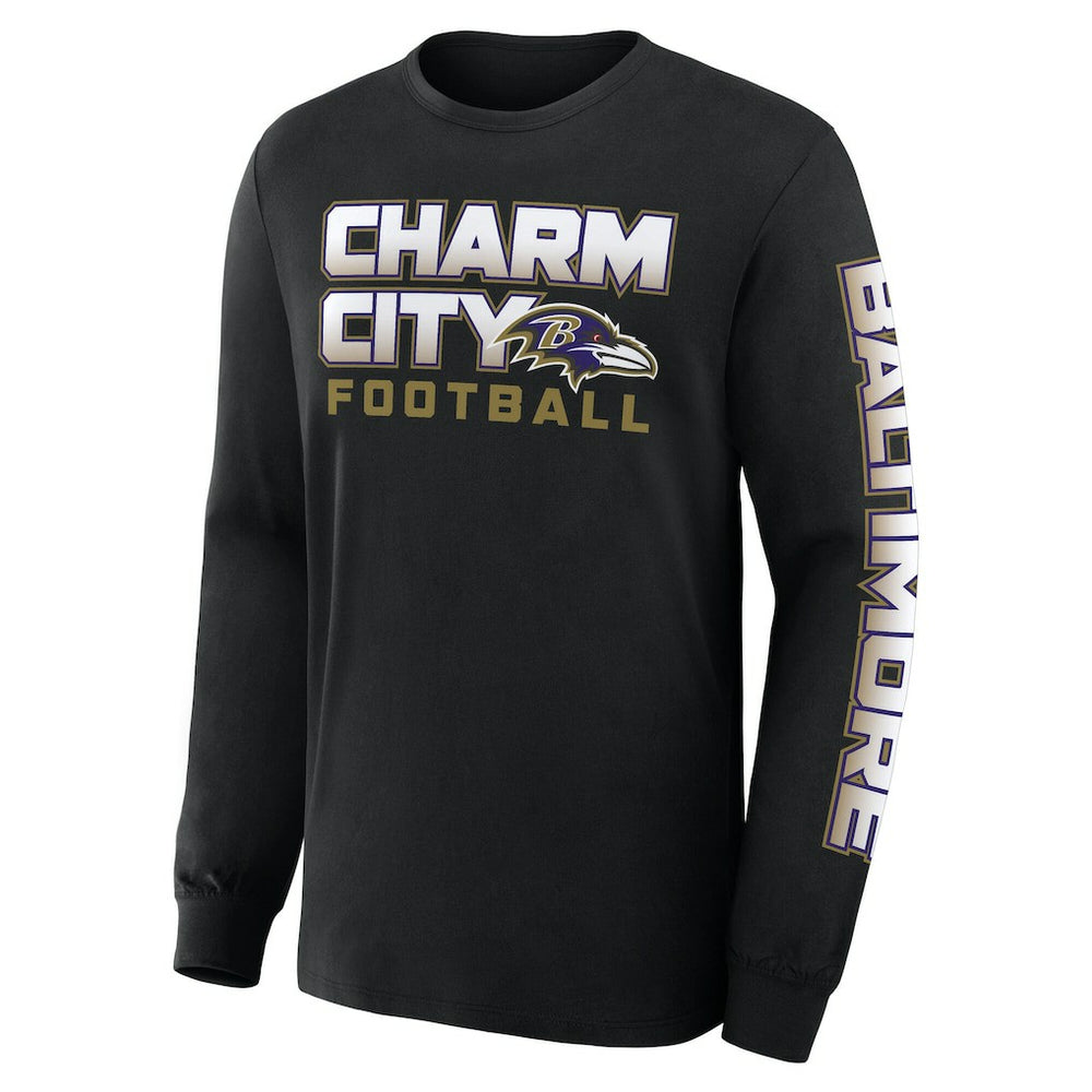 Baltimore Ravens Hometown Sweep Legacy Long Sleeve T-Shirt Black | Fanatics