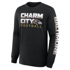 Baltimore Ravens Hometown Sweep Legacy Long Sleeve T-Shirt Black | Fanatics