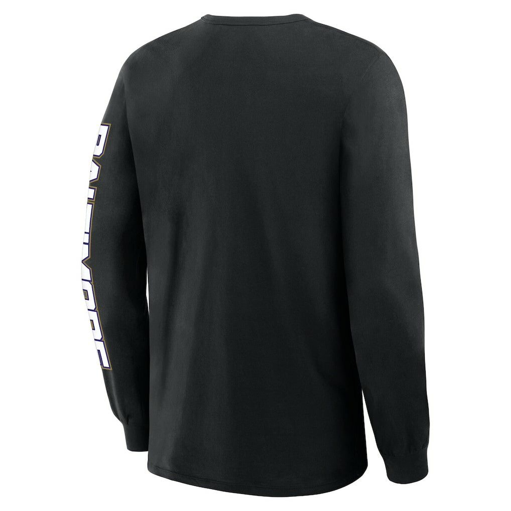 Baltimore Ravens Hometown Sweep Legacy Long Sleeve T-Shirt Black | Fanatics
