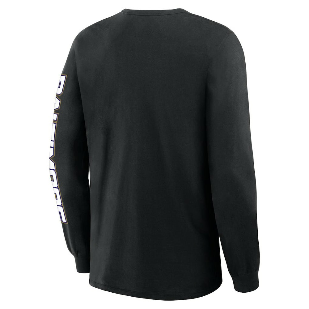 Baltimore Ravens Hometown Sweep Legacy Long Sleeve T-Shirt Black | Fanatics
