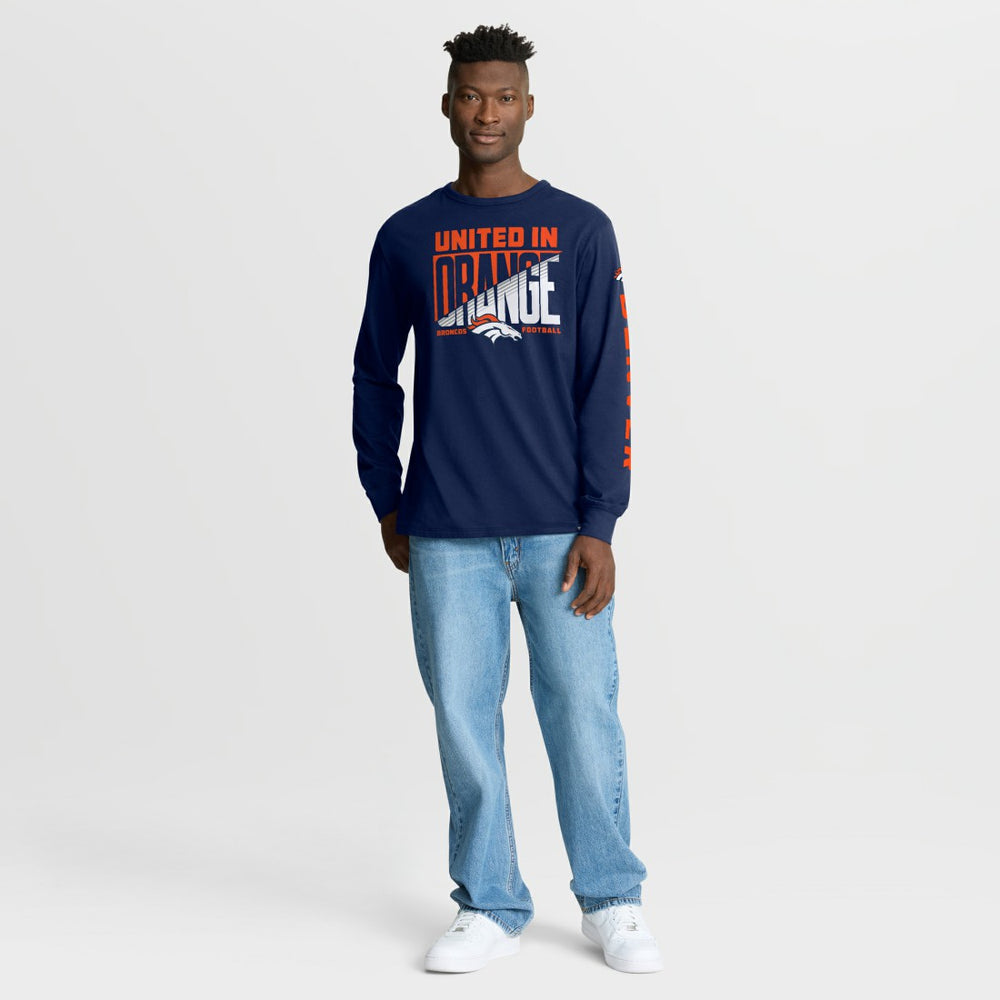 Denver Broncos Hometown Sweep Legacy Long Sleeve T-Shirt Navy | Fanatics