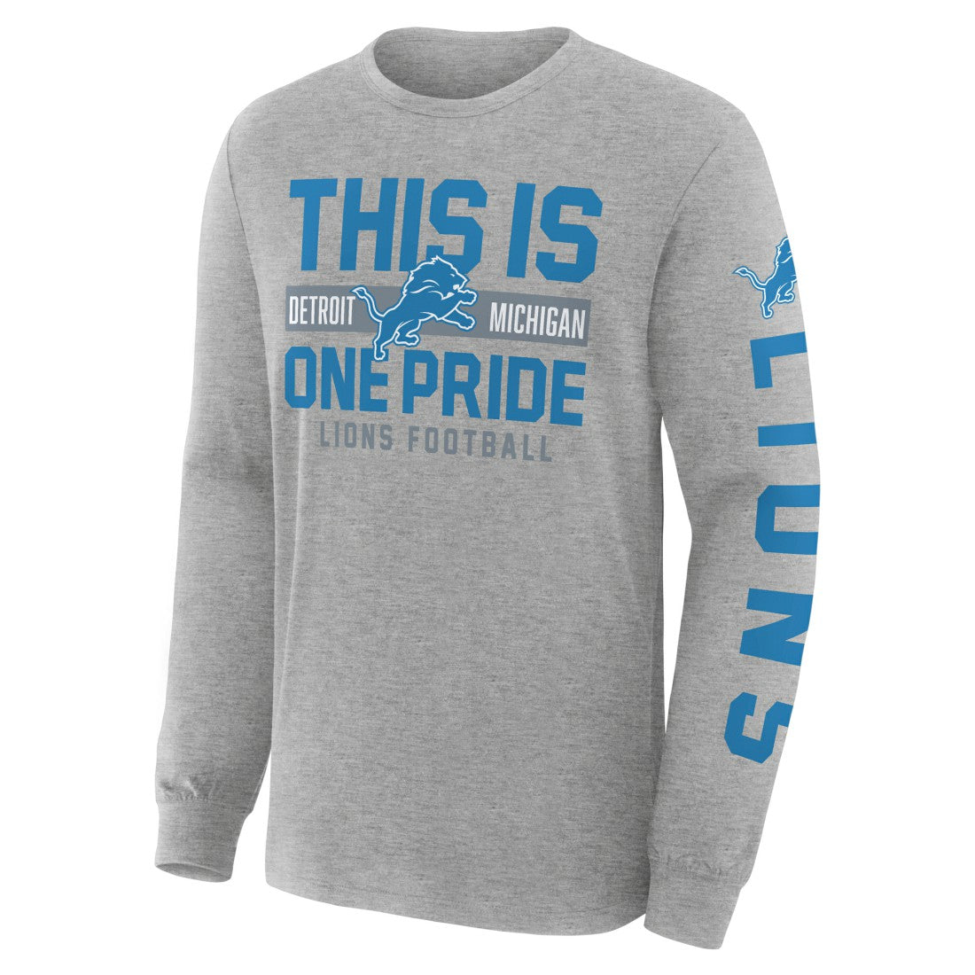 Detroit Lions Hometown Sweep Legacy Long Sleeve T-Shirt Heather Gray | Fanatics