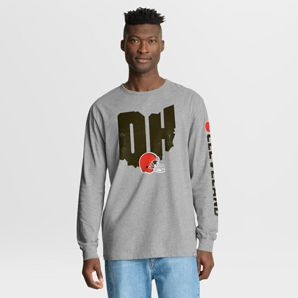 Cleveland Browns Hometown Sweep Legacy Long Sleeve T-Shirt Heather Gray | Fanatics