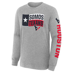 Houston Texans Hometown Sweep Legacy Long Sleeve T-Shirt Heather Gray | Fanatics