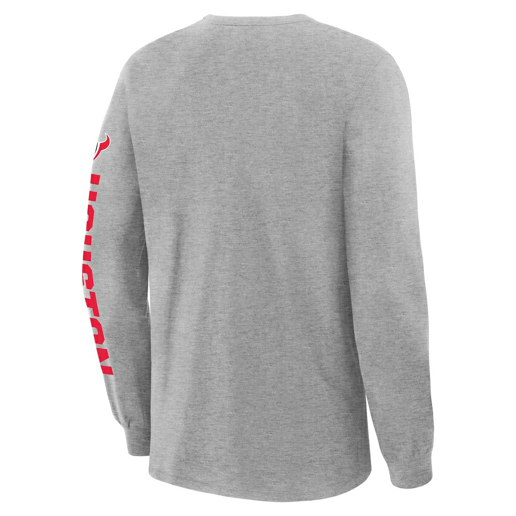 Houston Texans Hometown Sweep Legacy Long Sleeve T-Shirt Heather Gray | Fanatics