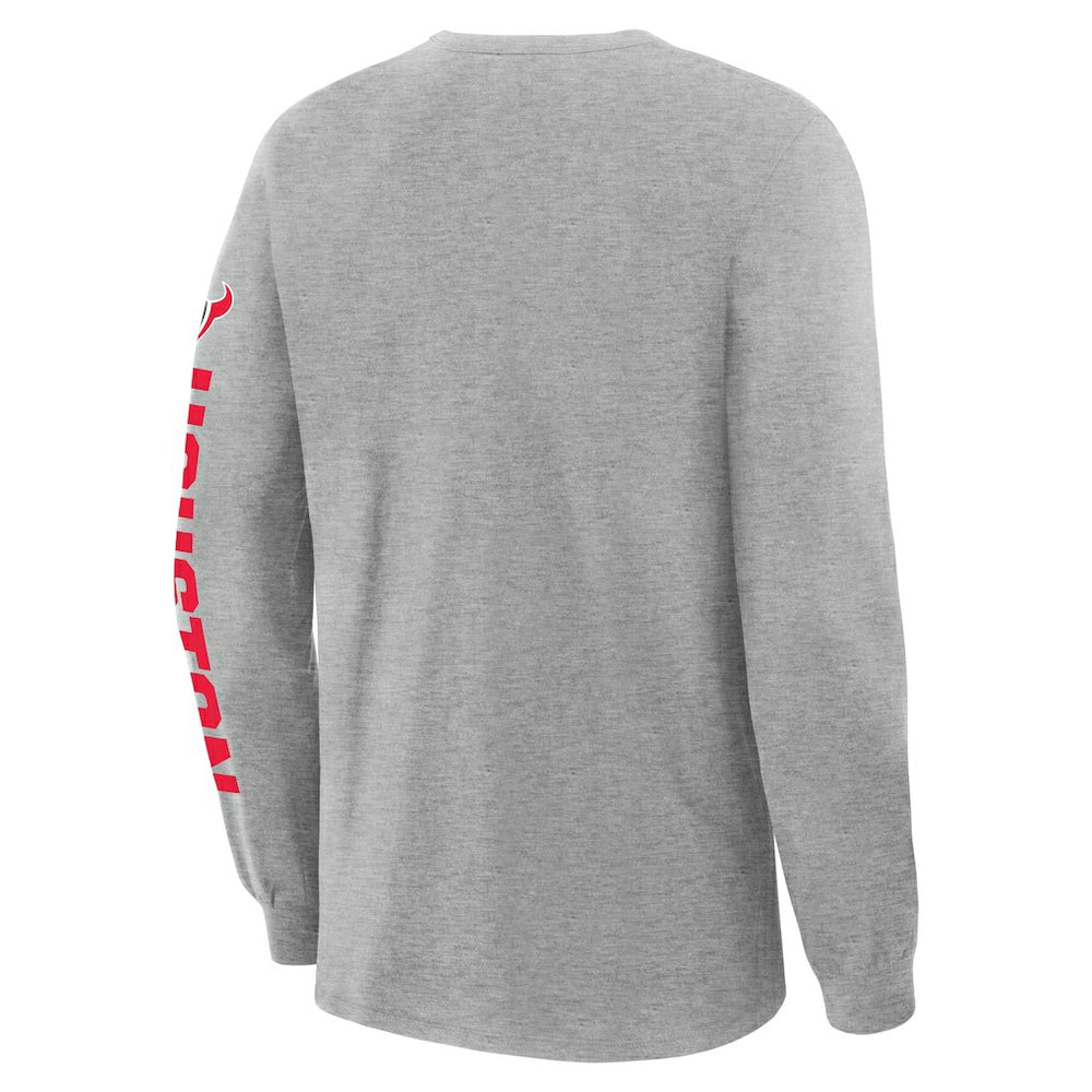 Houston Texans Hometown Sweep Legacy Long Sleeve T-Shirt Heather Gray | Fanatics