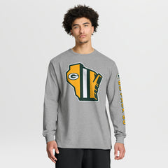 Green Bay Packers Hometown Sweep Legacy Long Sleeve T-Shirt Heather Gray | Fanatics
