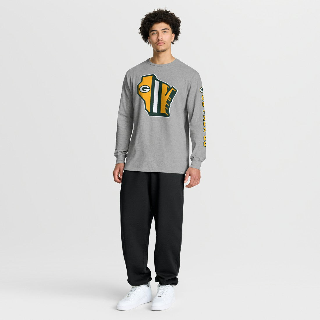 Green Bay Packers Hometown Sweep Legacy Long Sleeve T-Shirt Heather Gray | Fanatics