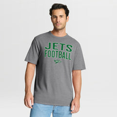 New York Jets First Down Tribute Tri-Blend T-Shirt Heather Gray | Fanatics