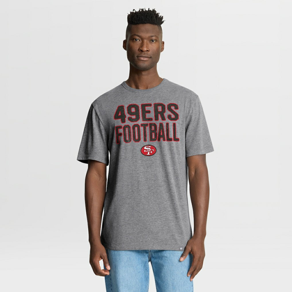 San Francisco 49ers First Down Tribute Tri-Blend T-Shirt Heather Gray | Fanatics