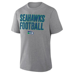 Seattle Seahawks First Down Tribute Tri-Blend T-Shirt Heather Gray | Fanatics