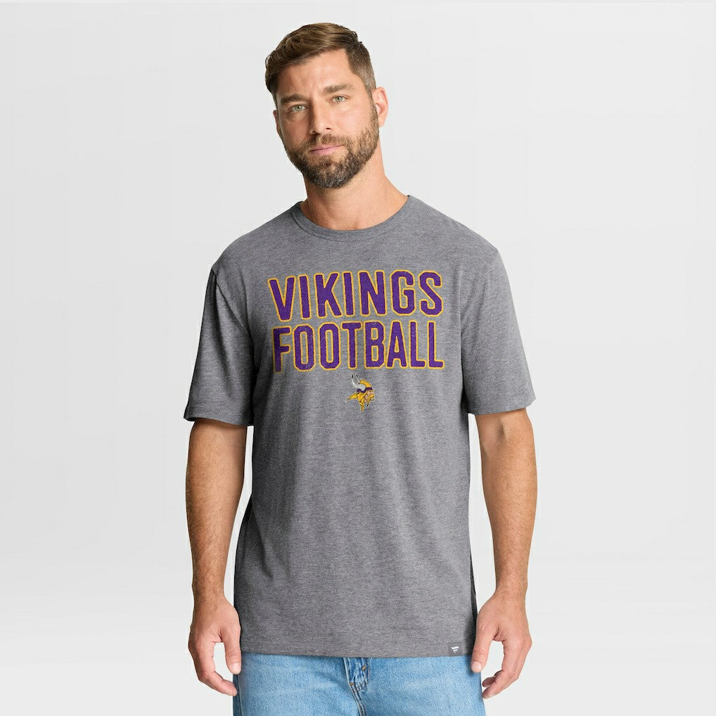 Minnesota Vikings First Down Tribute Tri-Blend T-Shirt Heather Gray | Fanatics