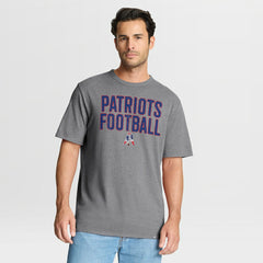 New England Patriots First Down Tribute Tri-Blend T-Shirt Heather Gray | Fanatics