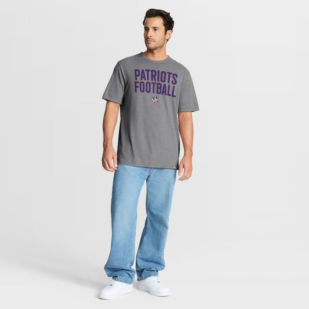 New England Patriots First Down Tribute Tri-Blend T-Shirt Heather Gray | Fanatics