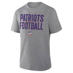 New England Patriots First Down Tribute Tri-Blend T-Shirt Heather Gray | Fanatics