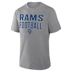 Los Angeles Rams First Down Tribute Tri-Blend T-Shirt Heather Gray | Fanatics