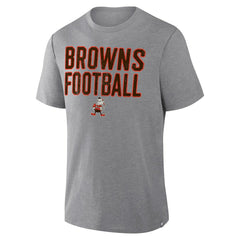 Cleveland Browns First Down Tribute Tri-Blend T-Shirt Heather Gray | Fanatics