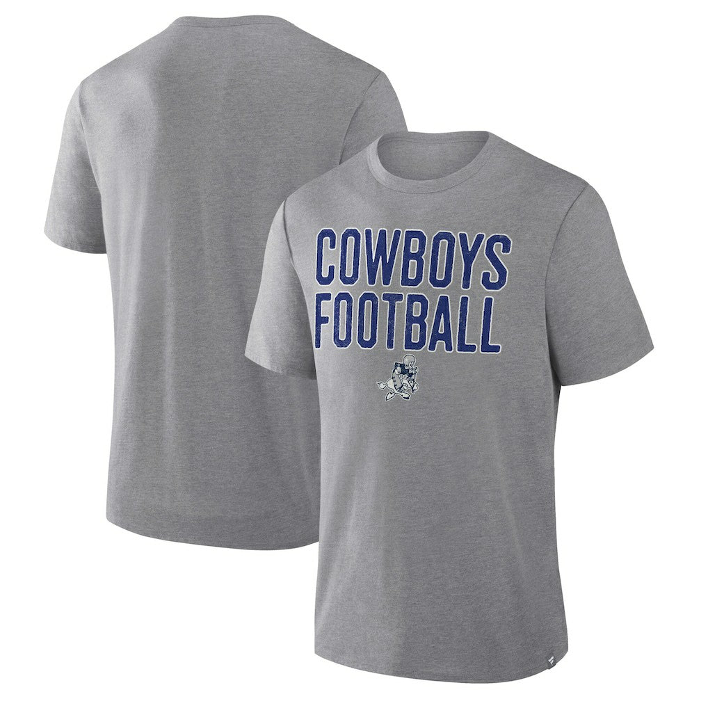 Dallas Cowboys First Down Tribute Tri-Blend T-Shirt Heather Gray | Fanatics