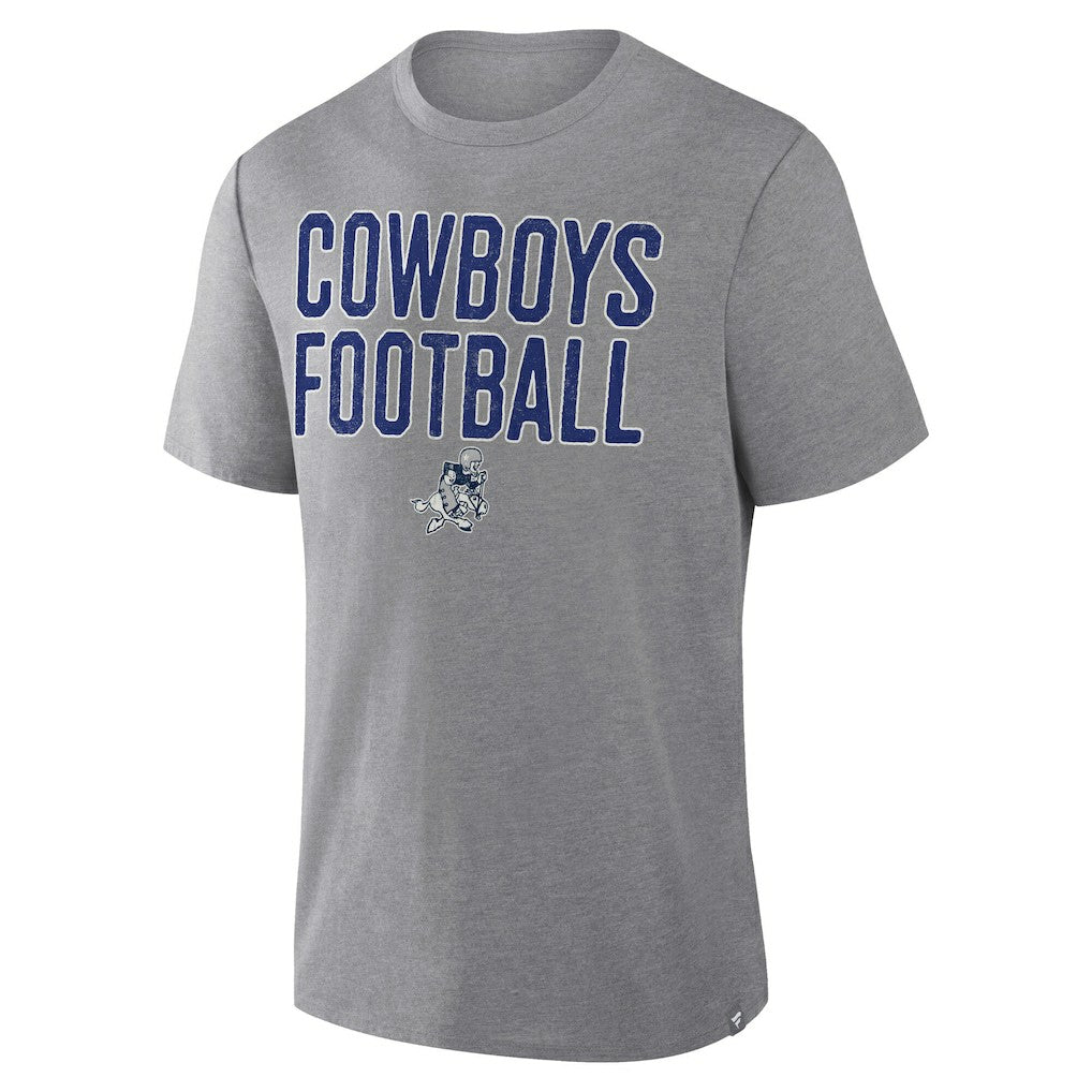 Dallas Cowboys First Down Tribute Tri-Blend T-Shirt Heather Gray | Fanatics