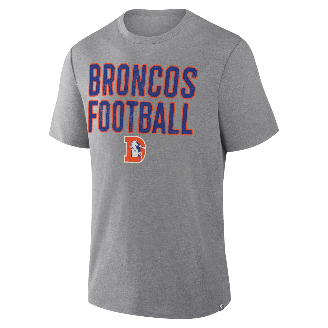 Denver Broncos First Down Tribute Tri-Blend T-Shirt Heather Gray | Fanatics