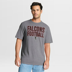 Atlanta Falcons First Down Tribute Tri-Blend T-Shirt Heather Gray | Fanatics