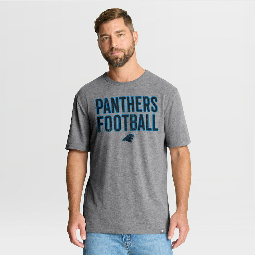 Carolina Panthers First Down Tribute Tri-Blend T-Shirt Heather Gray | Fanatics