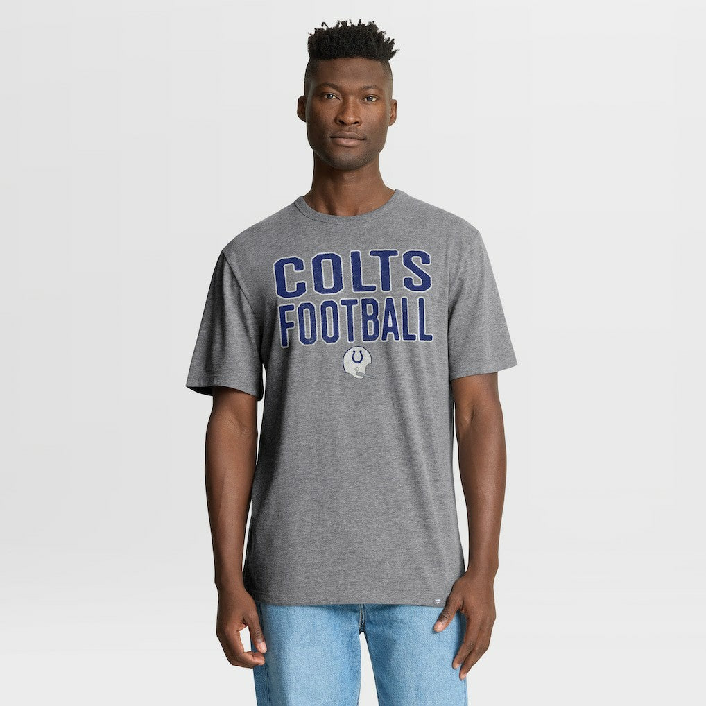 Indianapolis Colts First Down Tribute Tri-Blend T-Shirt Heather Gray | Fanatics