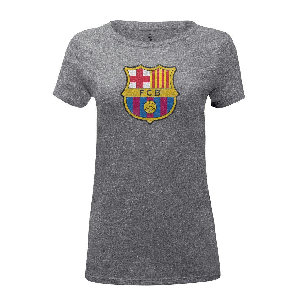 Barcelona 1863FC Women's Color Badge Tri-Blend T-Shirt Heather Gray - FIFA World CUP