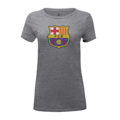 Barcelona 1863FC Women's Color Badge Tri-Blend T-Shirt Heather Gray - FIFA World CUP