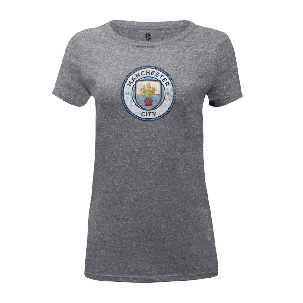 Manchester City 1863FC Women's Color Badge Tri-Blend T-Shirt Heather Gray - FIFA World CUP