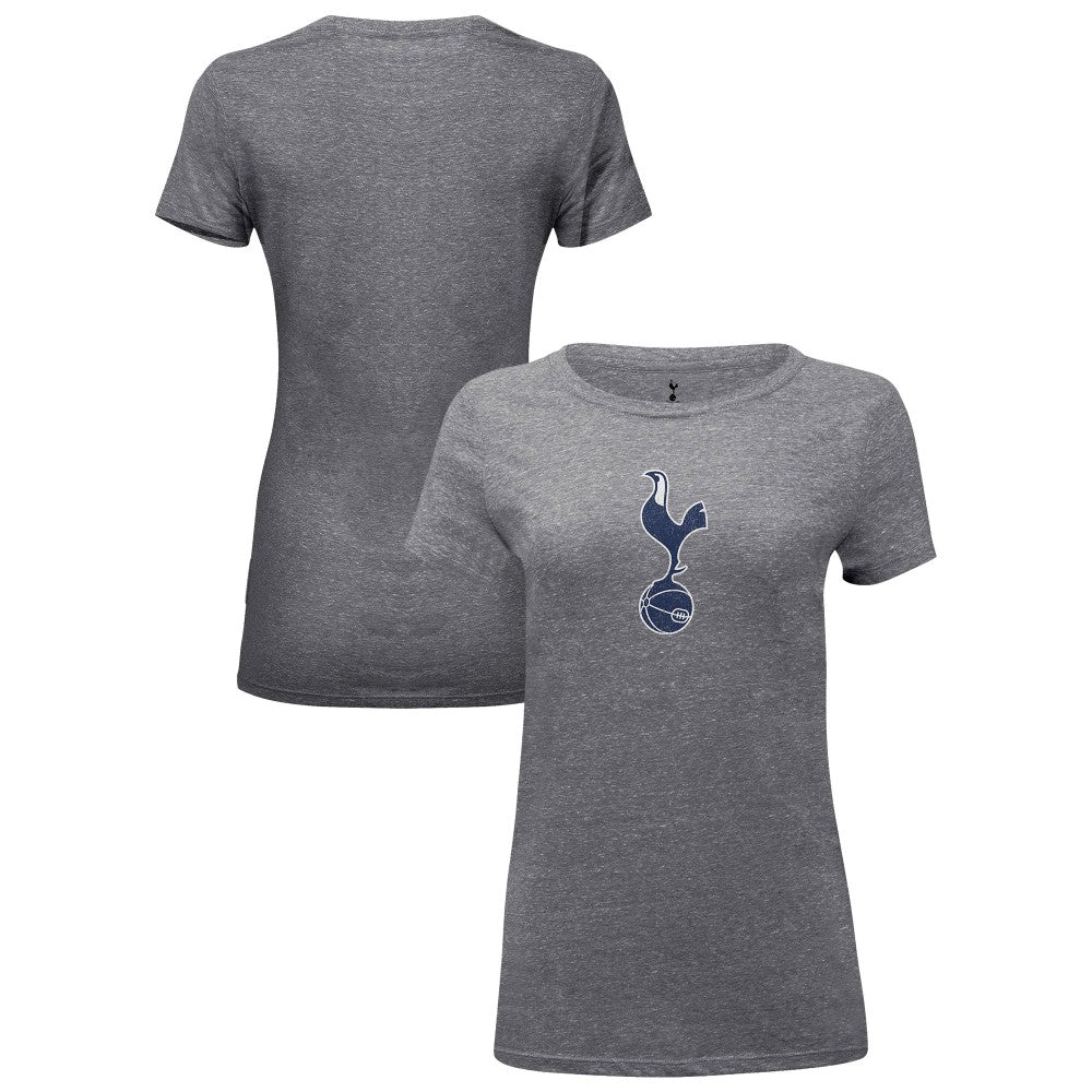 Tottenham Hotspur 1863FC Women's Color Badge Tri-Blend T-Shirt Heather Gray - FIFA World CUP