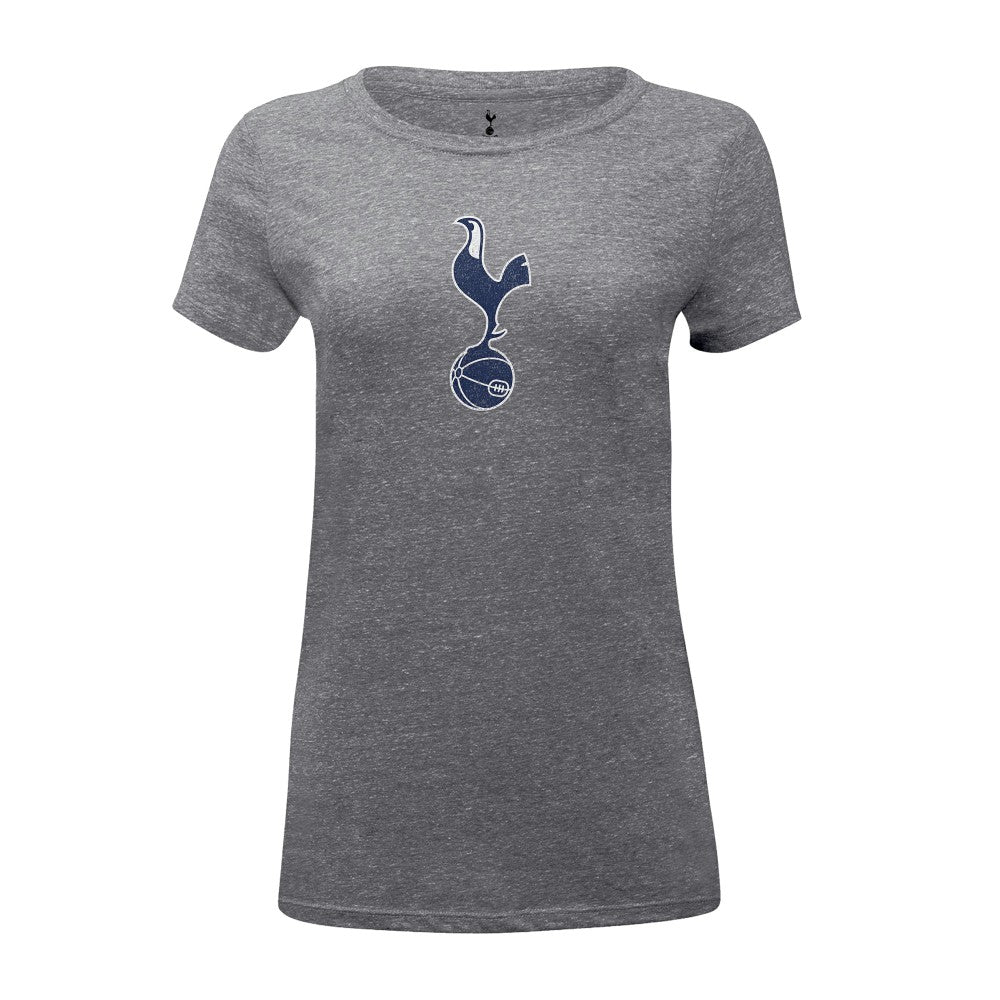 Tottenham Hotspur 1863FC Women's Color Badge Tri-Blend T-Shirt Heather Gray - FIFA World CUP