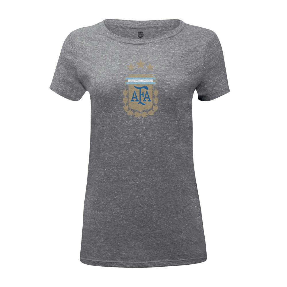 Argentina National Team 1863FC Women's Color Badge Tri-Blend T-Shirt Heather Gray - FIFA World CUP