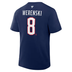 Zach Werenski Columbus Blue Jackets Fanatics Authentic Stack Name & Number T-Shirt - Navy - NHL
