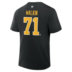Evgeni Malkin Pittsburgh Penguins Fanatics Authentic Stack Name & Number T-Shirt - Black - NHL