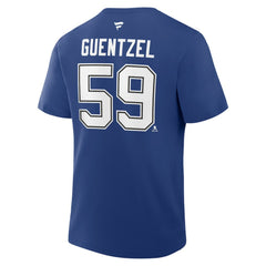 Jake Guentzel Tampa Bay Lightning Fanatics Authentic Stack Name & Number T-Shirt - Blue - NHL