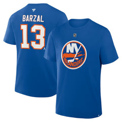 Mathew Barzal New York Islanders Fanatics Authentic Stack Name & Number T-Shirt - Royal - NHL