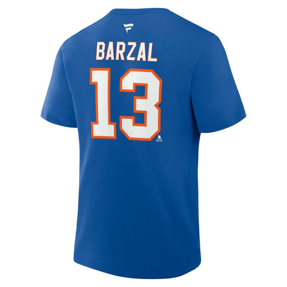 Mathew Barzal New York Islanders Fanatics Authentic Stack Name & Number T-Shirt - Royal - NHL