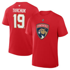 Matthew Tkachuk Florida Panthers Fanatics Authentic Stack Name & Number T-Shirt - Red - NHL