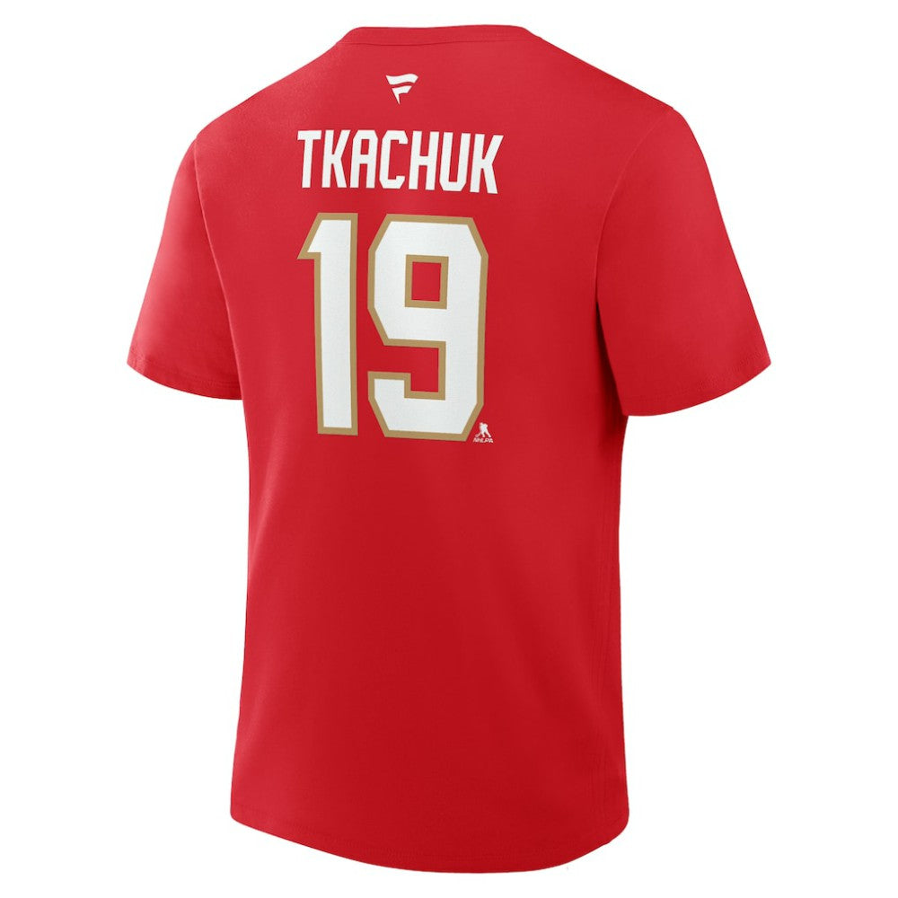 Matthew Tkachuk Florida Panthers Fanatics Authentic Stack Name & Number T-Shirt - Red - NHL