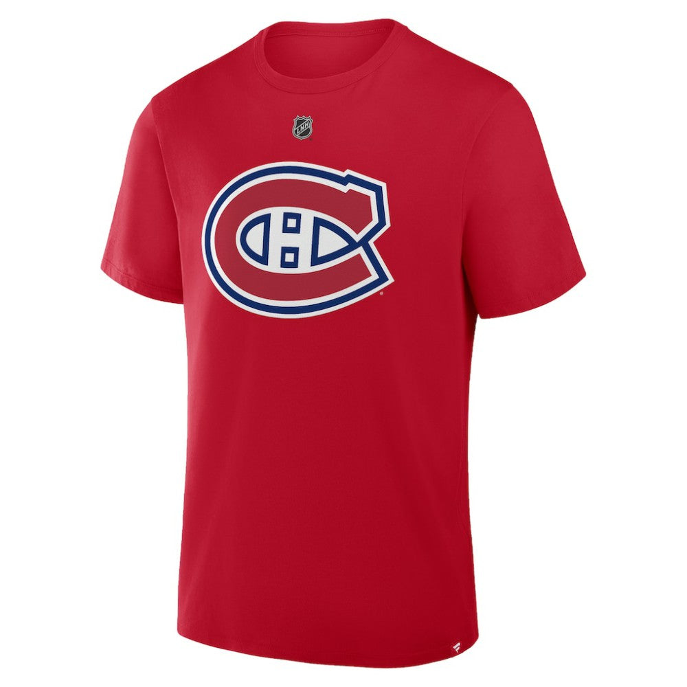 Cole Caufield Montreal Canadiens Fanatics Authentic Stack Name & Number T-Shirt - Red - NHL